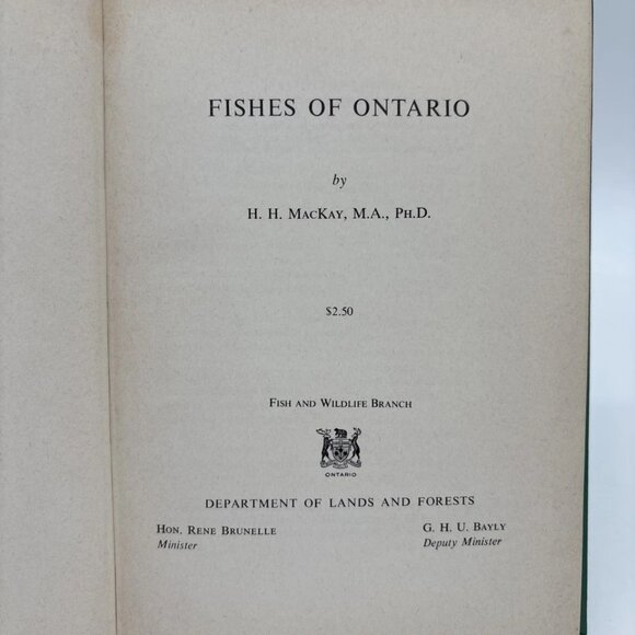 Fishes Of Ontario by H.H. MacKay (Hardcover, 1969) Department of Lands & Forests - Picture 3 of 4